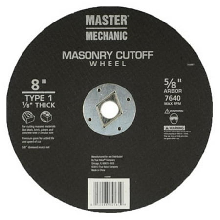 

Disston 760887 8 x 0.12 in. Master Mechanic Masonry Wheel
