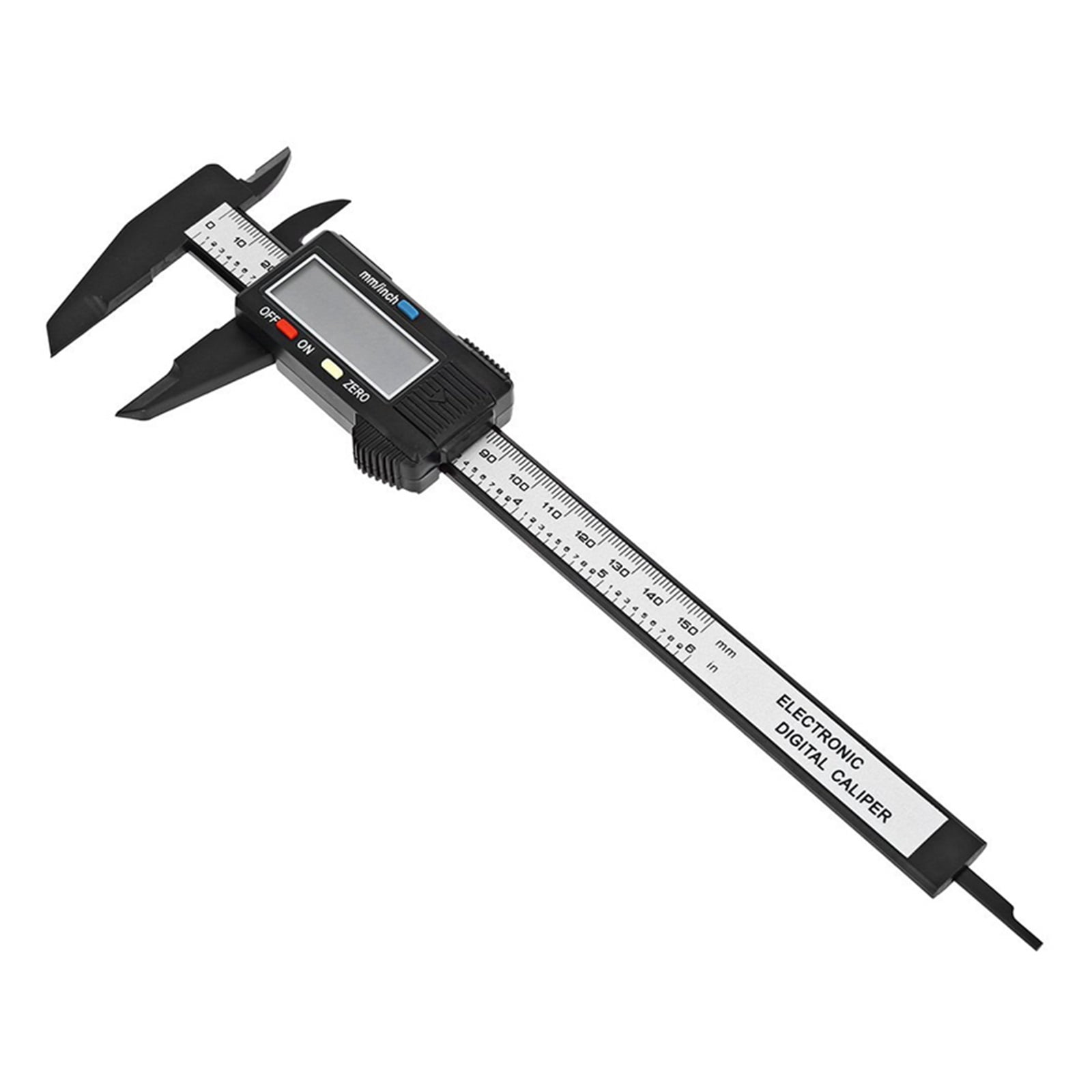 Measuring Tool 0-150mm 6 Inch Plastic LCD Digital Electronic Carbon Fiber Vernier Caliper Rule Gauge Micrometer ,Easy to Use
