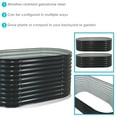 thumbnail image 3 of Sunnydaze 62.5" x 32" x 32" Oval Dark Gray Steel Stackable Raised Garden Bed, 3 of 11