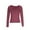 Wine, variant on Timegard Fall Tops for Women Square Neck Slim Comfy Long Sleeve Shirts Cropped Going out Tops Trendy