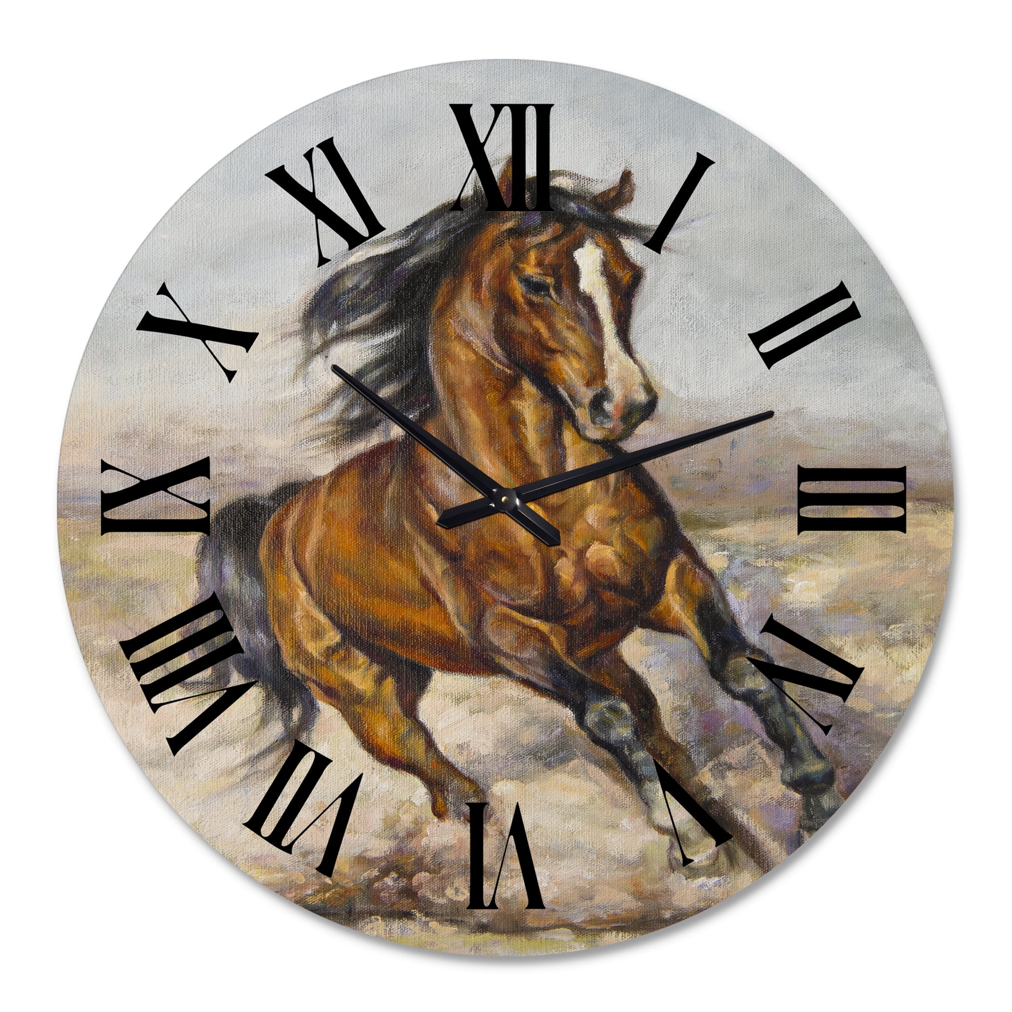 Designart 1 in Quartz Farmhouse Wall Clock