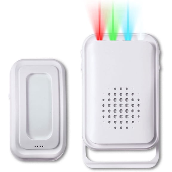 Door Chime, Door Chimes for Business When Entering, Wireless Doorbell with 918 FT Range, Door Alarms When Opened for Home Door Bell with LED Indicators & 5 Volume Levels