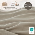 thumbnail image 3 of Simple&Opulence Linen Duvet Cover - Linen Cotton Blend 2 Pieces Bedding Set, 1 Duvet Cover 68 x 86 Inches and 1 Pillowcase- Solid Color Collection , Soft & Cozy ,Cooling Bedding-Khaki, Twin, 3 of 8
