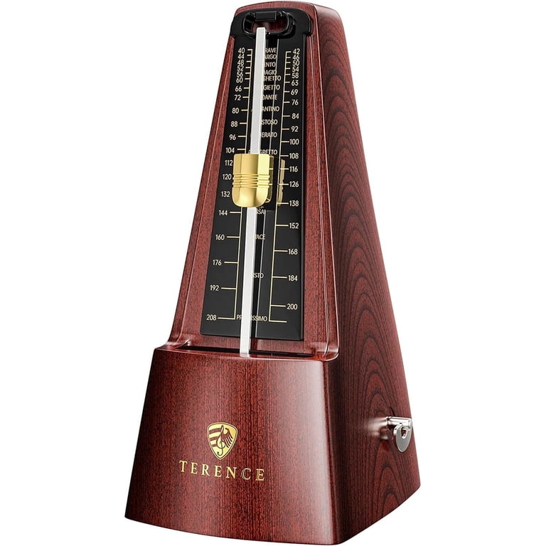 Terence Mechanical Metronome, Wooden, 40-208 BPM, Brown photo 1
