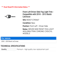 thumbnail image 2 of Front Left Driver Side Fog Light Trim - Compatible with 2010 - 2013 Buick LaCrosse 2011 2012, 2 of 2