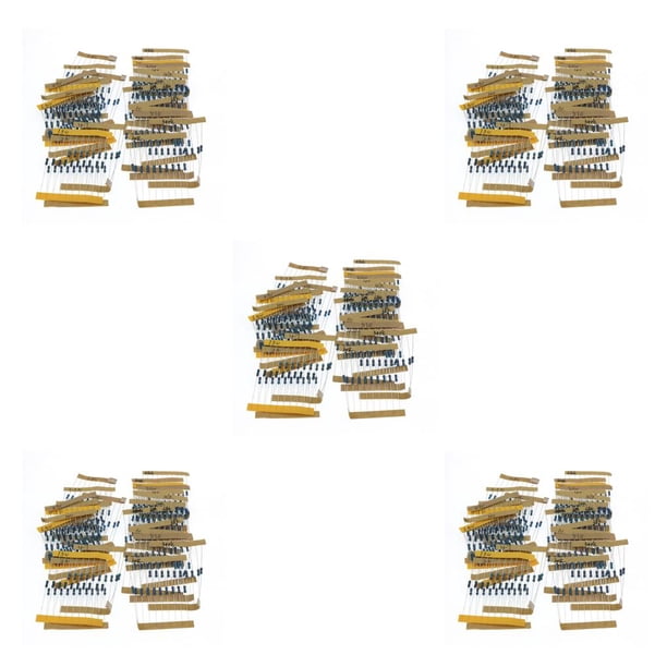 Billuyoard 300 Pieces Metal Film Resistors Stable Making Accessory Electric Material Part Device Universal 1/4W Resistor DIY Kit Resistance Type2 NO2 Billuyoard CBP493488