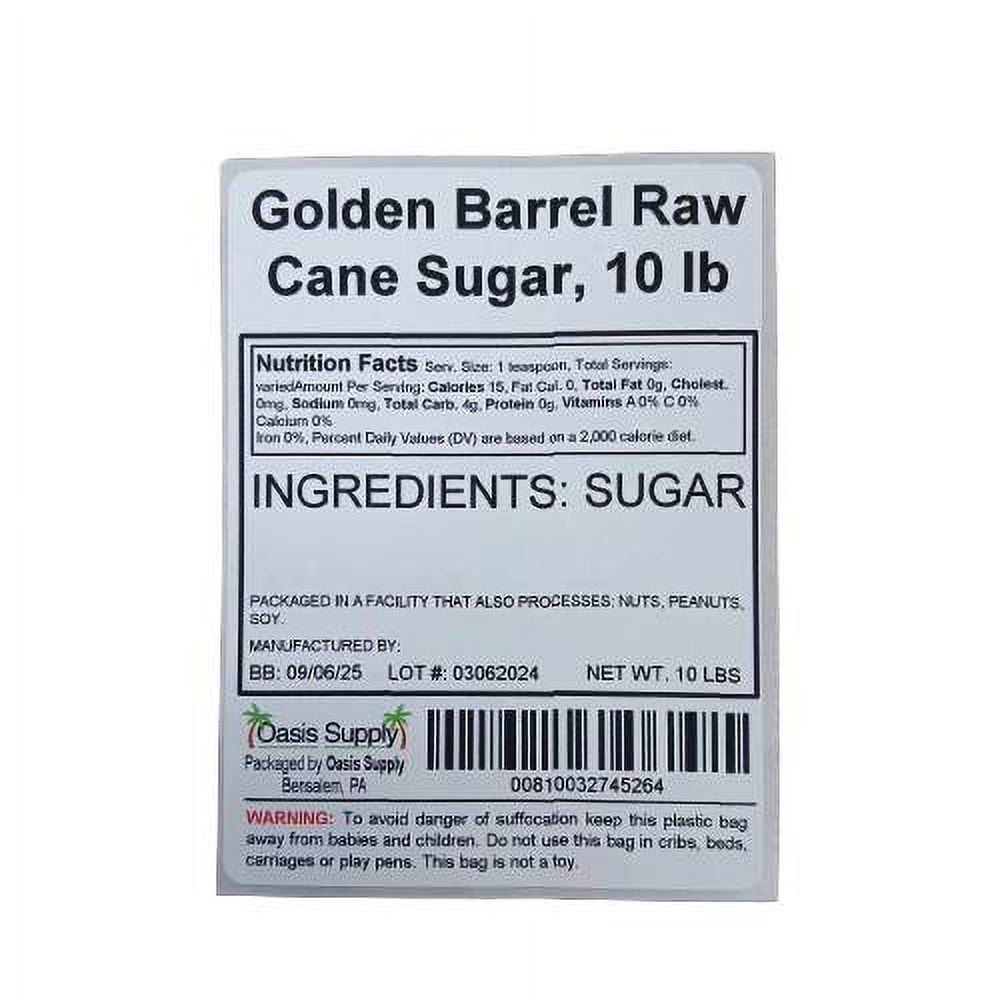 Bulk Raw Cane Sugar, 10 Lb. Bag