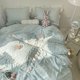 thumbnail image 1 of Juego de cama suave Juego de cama de tela cepillada Juego de cama suave con decoración de encaje Tela cepillada amigable con la piel Suministros de cama de princesa ANGGREK  Otros, 1 of 5