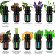 Pure Daily Care 300 ml Aromatherapy Diffuser & 10 Therapeutic Grade Essential Oil Set, Cylinder Lavender Orange
