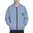 thumbnail image 4 of Boys Dinosaur Jacket Lightweight Windbreaker, Zip Up Hoodie Play Jacket for Kids Boys 4-15 Years, Blue,Size 12-13 T, 4 of 8