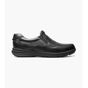 Nunn Bush Cam Men's Moc Toe Slip On, Black Tumbled, 15W