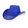 thumbnail image 2 of Segolike Cowboy Hat for Women Cowgirl Hat for Concerts Themed Party Wedding Birthday Gift Blue, 2 of 8