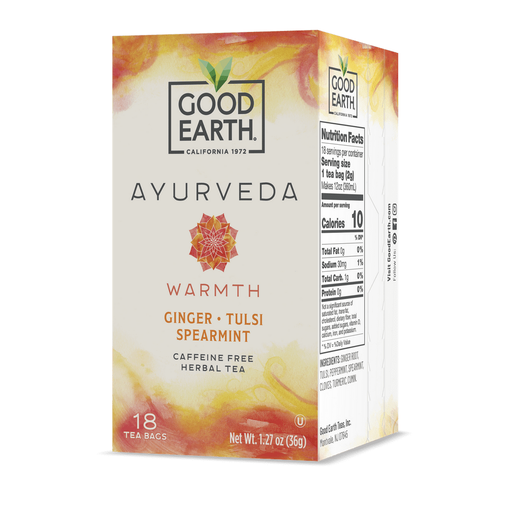 Good Earth, Ayurveda Kapha Warmth, Herbal Tea, Tea Bags, 18 Ct