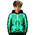 thumbnail image 5 of Weebloom Kids Halloween Hoodies For Boys Funny Skeleton Graphic Fleece Toddler Hoodie Pullover Tops,Size 4-14 Y, 5 of 5