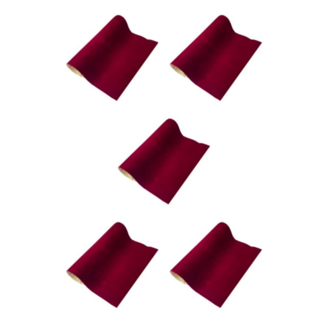 ZheElen Autocollant en Tissu Flanelle pour Bijoux Tiroir Costumes Rouge Foncé 15.75 Poucesx58.27 Pouces 5ensemble