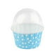 thumbnail image 5 of 100 piezas de mini moldes para cupcakes, moldes redondos de papel para hornear pasteles, moldes para muffins con tapa, color azul, 5 of 9