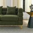 thumbnail image 2 of Topcobe Green Teddy Oversized Comfort Sectional Sofa for Living Room, Bedroom & Office - 3 Seater Deep Seating with Soft Cushions & 3 Pillows, 2 of 12