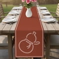 thumbnail image 4 of Red Brown Cute Gourd Table Runner 70 Inches, Geometric Modern Abstract Art Bed Runner Dresser Scarves Tabletop for Indoor Outdoor Parties/Ceremony/Banquet, 13" x 70", 4 of 9