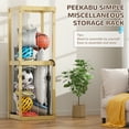 thumbnail image 6 of Signature Fitness Multi-Purpose Wooden Storage Rack，with Elastic Bands，for Toys, Clothes, and Household Items, Space-Saving，for Bedroom, or Playroom, 6 of 6