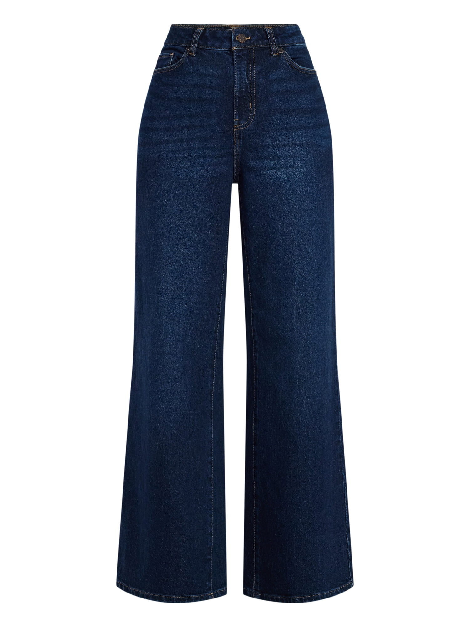 Time and Tru Women's Wide Leg Jeans, 31" Inseam, Sizes 0-22, 0L-22L