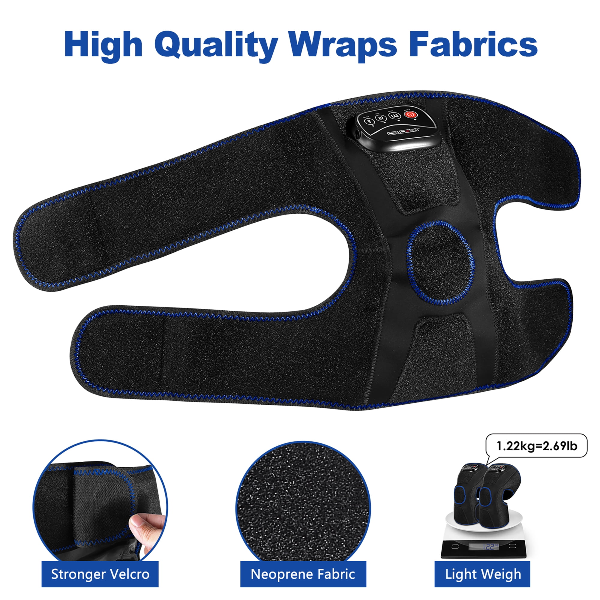 CINCOM Knee Massager with Heat,Air Compression Elbow Knee Brace Massage for Pain Relief, FSA/HSA Eligible (A Pair)