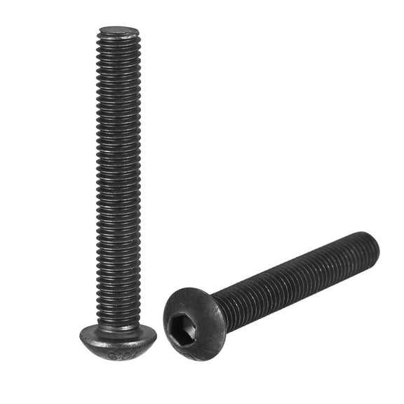 Uxcell M8x55mm Hex Socket Button Head Cap Bolts Screws Alloy Steel Black 5 Pack
