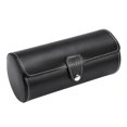 thumbnail image 1 of Watch Rolls 3 Grids Cylinder Watch Roll Holder Wristwatch Display Case Jewelry Gift Storage Box Black Watch Box, 1 of 7