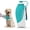 Blue, variant on 19.6OZ Portable Dog Water Bottle for Small to Large Dogs, Leak Proof Dog Travel Summer Reflective Hanyard Silicone Accessories