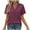 Purple, variant on ECZHAW Womens Tops Summer Short Sleeve V Neck Blouses Business Casual Loose Fit Tshirts Trendy Fashion Outfits