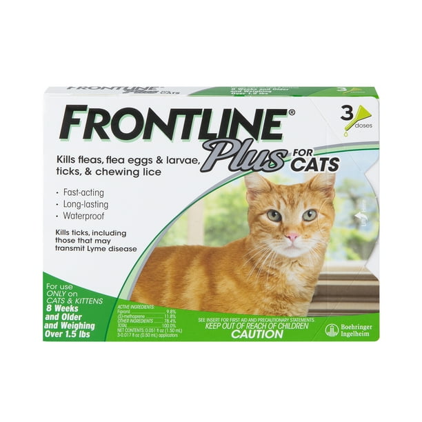 Frontline Plus For Cats And Kittens 1 5 Lbs And Over Flea And Tick Treatment 3 Doses Walmart Com Walmart Com Frontline Plus For Cats And Kittens 1 5 Lbs And Over Flea And Tick Treatment 3 Doses Walmart Com Walmart Com