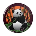 thumbnail image 1 of Giant Panda Bear Eating Bamboo Pinback Button Pin, 1 of 4