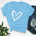 thumbnail image 3 of Tbopshirt Valentine's Day T-Shirts for Women Short Sleeve Graphic Tees, Plus Size Tops,Valentines Day Fashion Crewneck Printing Love Heart T-Shirt Casual Loose Womens Tops S-XXXL, 3 of 6