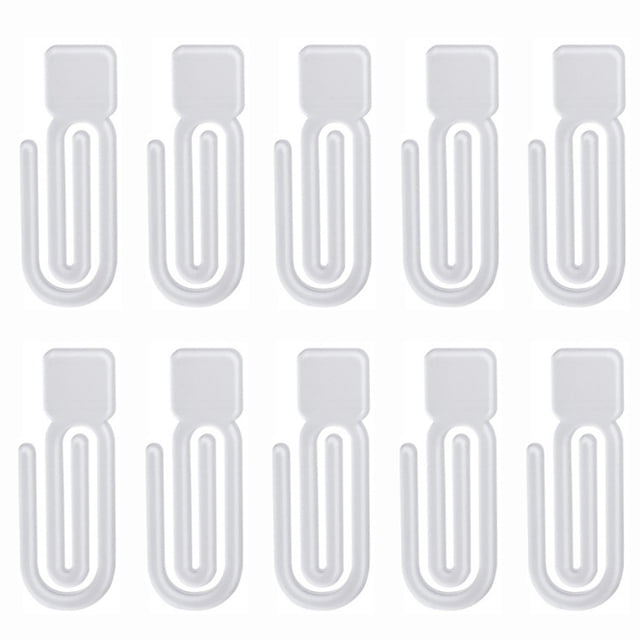 Methold 10 clips de papel acrílicos blancos para creatividad y organización de bricolaje, clips de papel de transferencia de calor, etc. Carpetas de archivos 9.6 x 3.3 cm