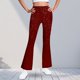 thumbnail image 1 of Pantalones largos con estampado para niñas, forrados de vellón para mayor calidez, pantalones largos casuales, leggings ligeramente acampanados, traje para niñas de 5 a 16 años., 1 of 6