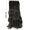 thumbnail image 3 of Bradem 22 Inch Dark Black Wavy Extensions&nbsp;- Full Head Clip-In, Double Weft Curly Hairpieces, 3 of 5