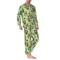 thumbnail image 2 of Pofeuu Cute Panda Bear In Greenery Forest Print Men's Long Sleeve Pajama Set Pijamas Para Hombres Pijamas Para Hombres Mens Pajamas Set-X-Large, 2 of 7