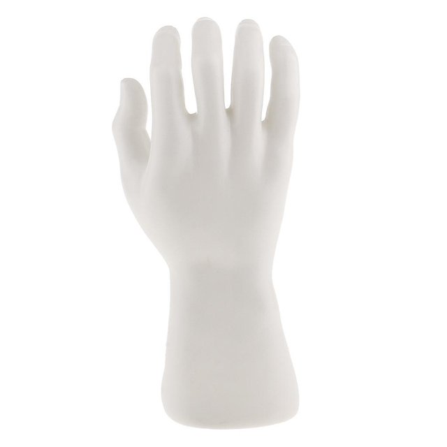 Minnieouse Male Mannequin Right Hand for Jewelry Display Bracelet Watch White Ring Ropa, zapatos y accesorios Miscelánea