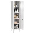 thumbnail image 3 of Pemberly Row Freestanding Kitchen Bathroom Storage Linen Tower Cabinet in White, 3 of 9