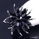 thumbnail image 4 of Hermoso broche de flores de cristal para mujer, ramo de flores Bover Bover Bover en Negro, 4 of 8