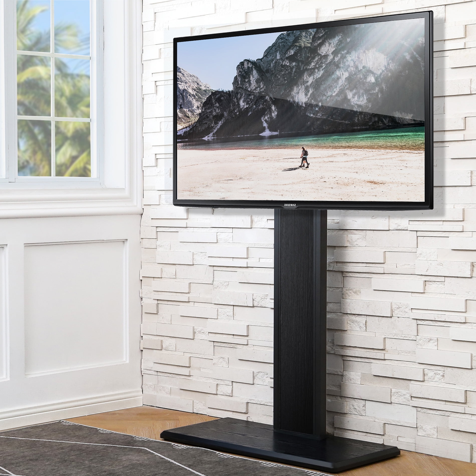 FITUEYES Universal Tv Stand With Swivel Mount Height Adjustable 32inch 