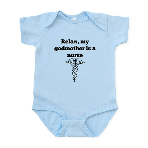 CafePress - My Godmother Is A Nurse Body Suit - Baby Light Bodysuit, Size Newborn - 24 Months