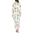 thumbnail image 3 of FKELYI Comfortable Easter Eggs Pjs 2-Piece Leisure Women's Novelty Print Pajamas Set Size 4XL Hoilday Long Sleeve Sleepwear for Women Pajama Set, 3 of 4