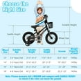 thumbnail image 3 of Costway 14" Kid's Bike with Training Wheels Adjustable Handlebar & Seat Handbrake Silver, 3 of 10