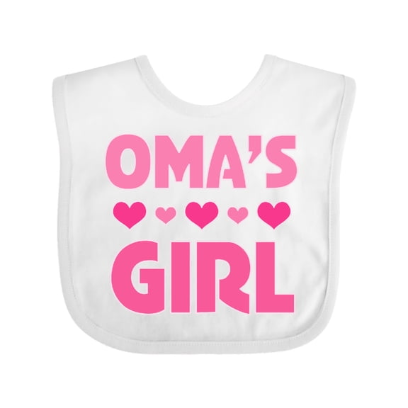 Inktastic Oma's Girl Heart Girls Baby Bib