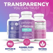 Pelvana D-Mannose 120 Capsules 500mg Urinary Tract Health Support Supplements