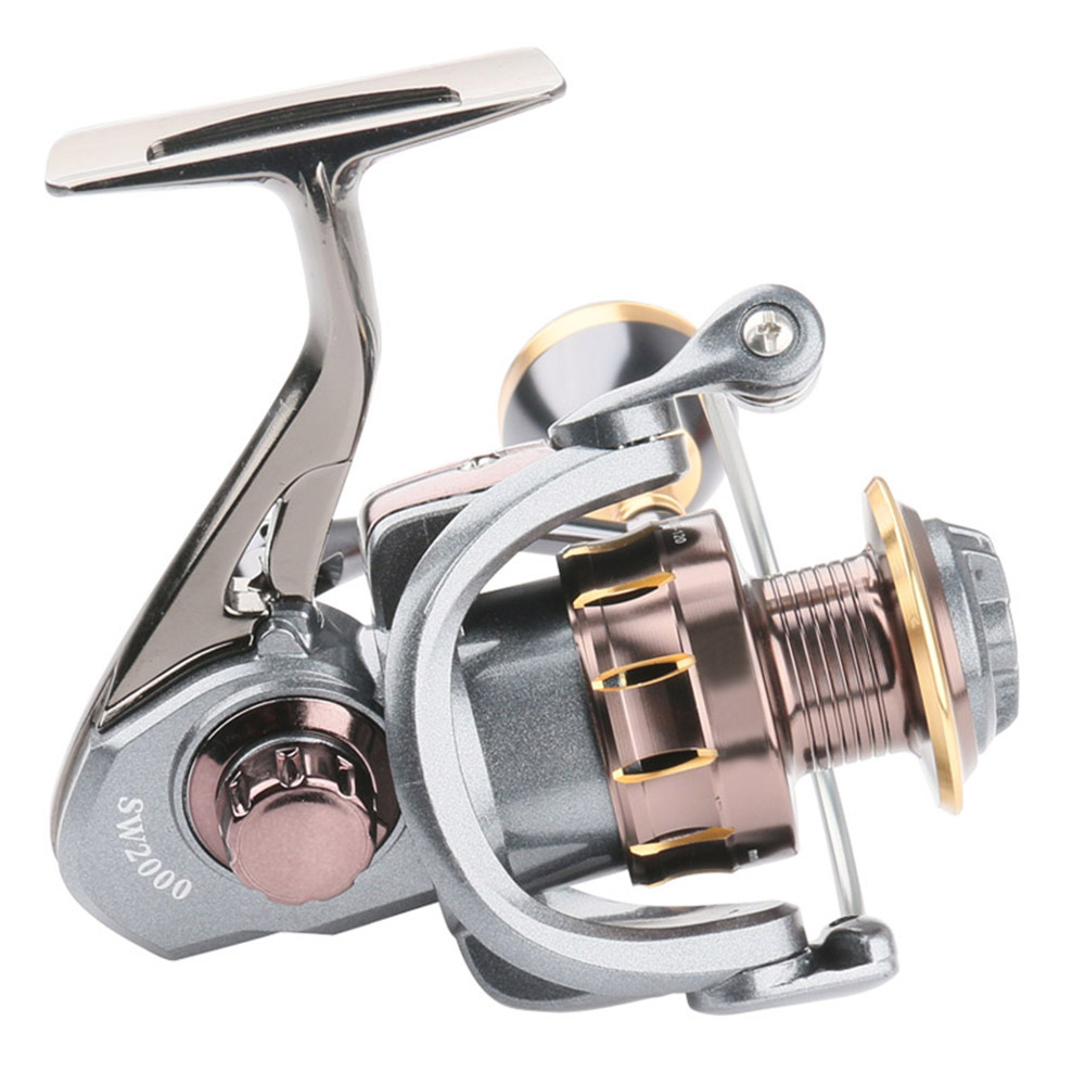 DEUKIO Spinning Reel SW2000-7000 Metal Bearing 4+1BB Metal Body Rocker Grip High Quality Fishing Reel Saltwater Freshwater
