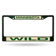 Minnesota NHL Wild Green Painted Metal Laser Cut License Plate Frame
