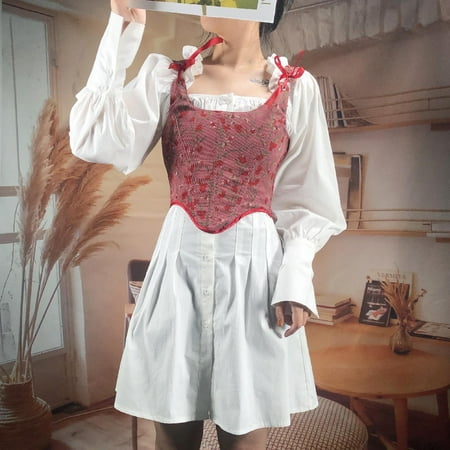 

Alueeu Tummy Corset Underwear Lace Zipper Shaper Women Printed Underbust Side Slimming Up Shapewear Control Shapeware Waist Trainer Corset plus Size