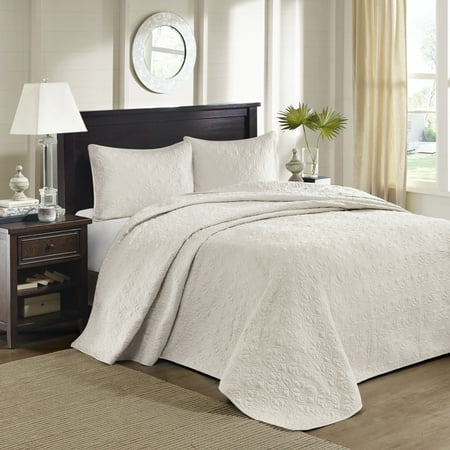 UPC 675716507909 product image for Home Essence Vancouver Solid Reversible Bedspread Set  Cream  King | upcitemdb.com