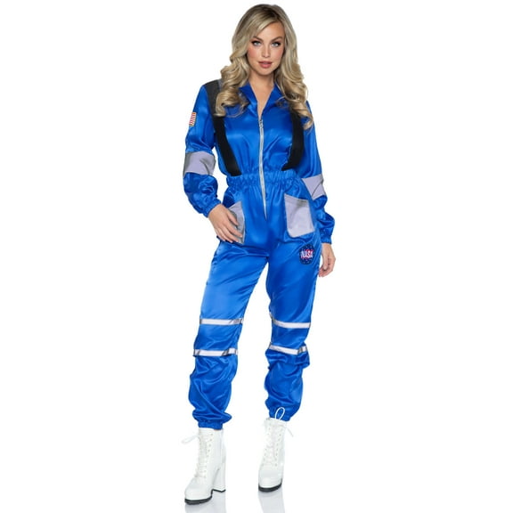 Leg Avenue Women's Space Explorer Spacesuit Halloween Costume, Blue, X-Large